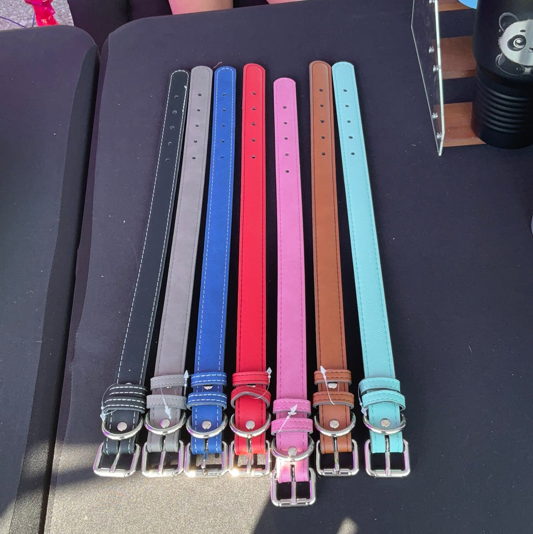 Large 23" x 1" Leatherette Dog Collar