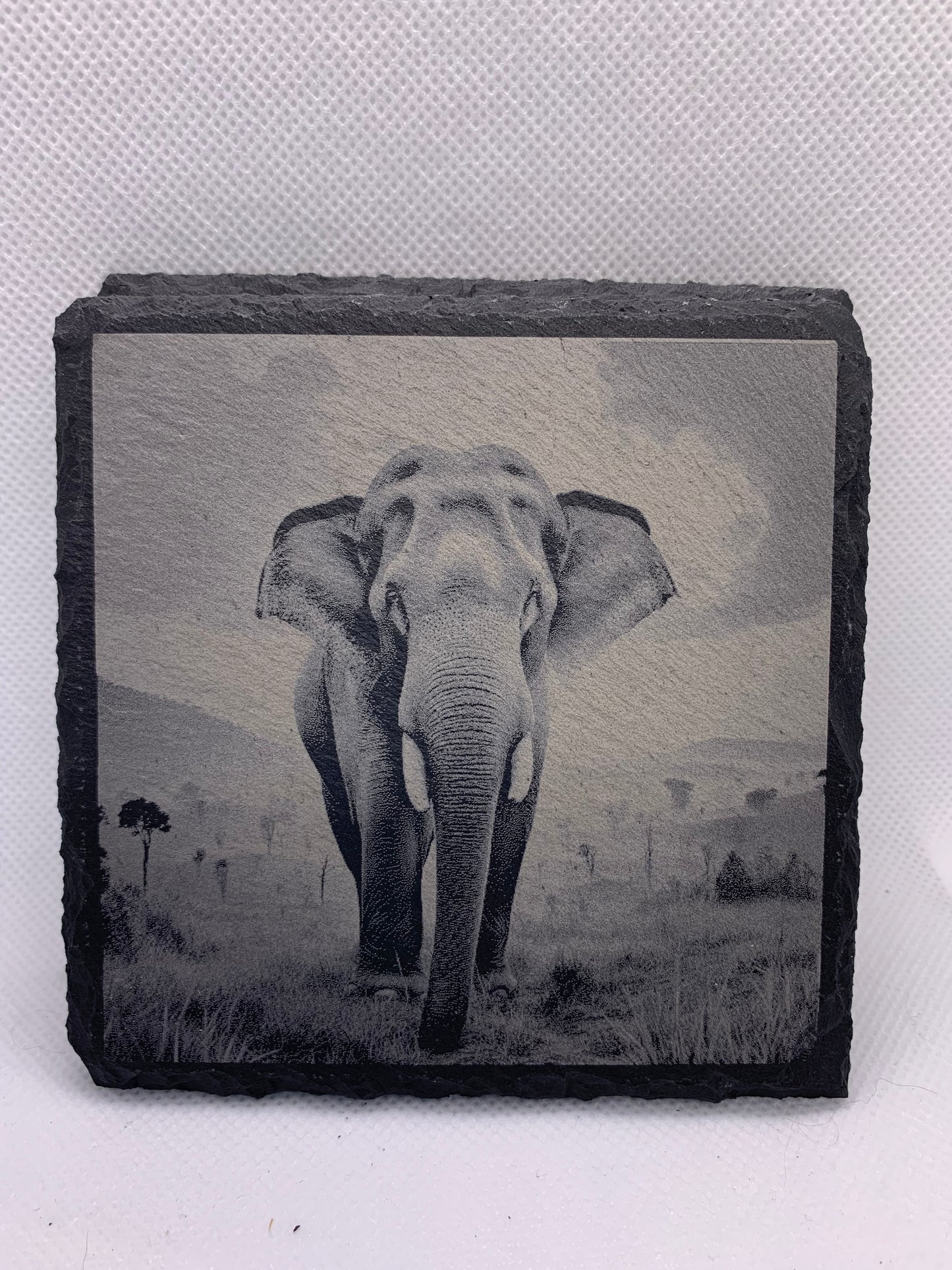 Slate coaster (round) custom picture