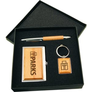 Business Card Case, Pen & Keychain